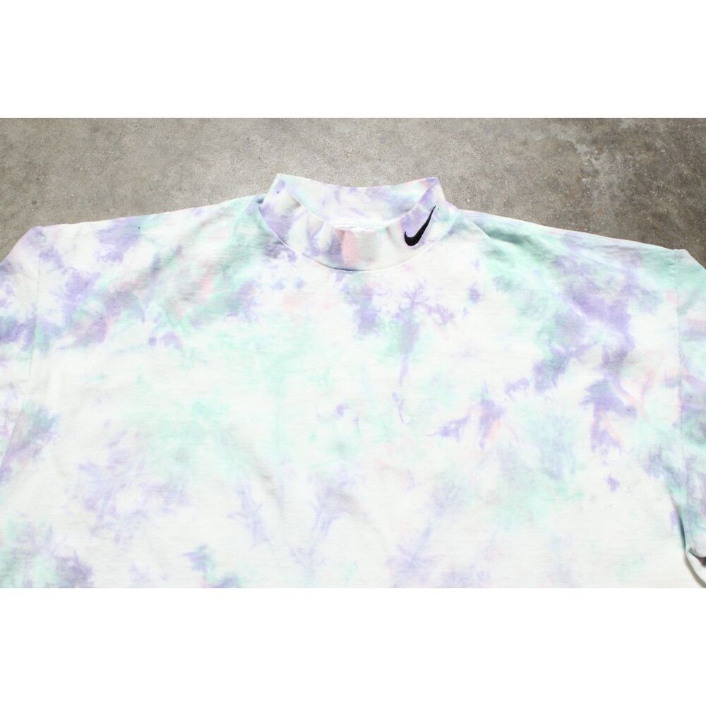 OAK Vintage 90's USA-Made Nike Tie Dyed Long Sleeve Logo Shirt - XXL